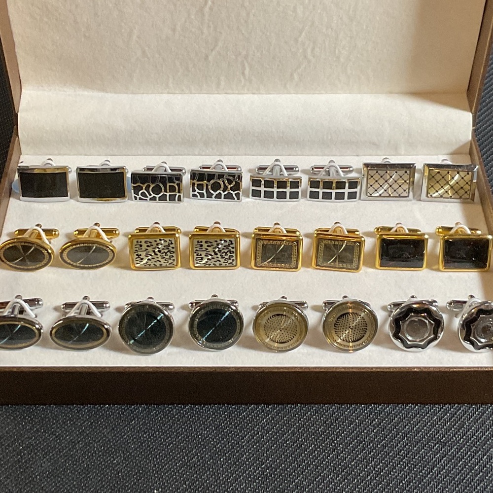 Beautiful Gold and Silver Cufflinks Set NWOT